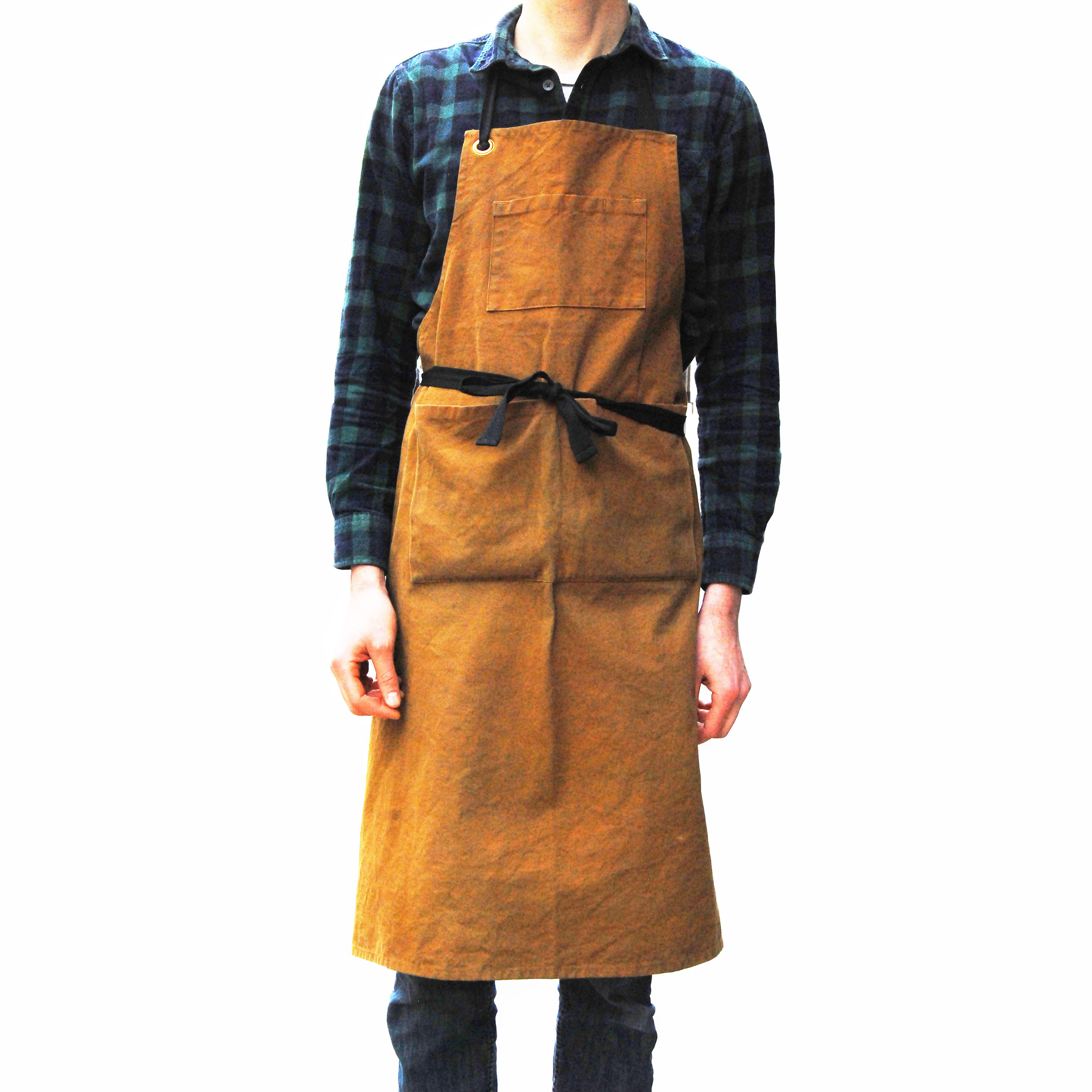 【返品?交換対象商品】 Wait & Labour Khaki Apron Cotton Dyed エプロン・三角巾