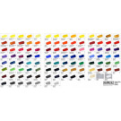 Golden Heavy Bodied Acrylic Hand Painted Colour Chart